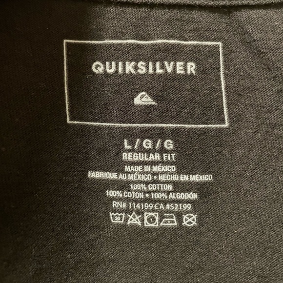 EUC Quiksilver Mens T-shirt - Picture 3 of 6